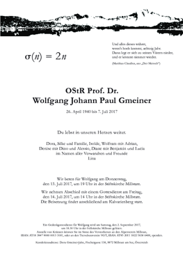 Parte Dr. Wolfgang Gmeiner
